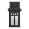 Westinghouse Fixture Wall Outdoor 60W Burnham, Textured Black Clear Seeded Glass 6120800 - alternate 1